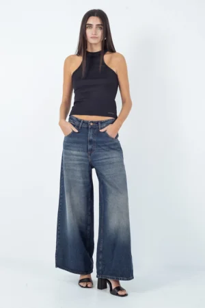 Jean Super Baggy Wide Leg Dark Blue