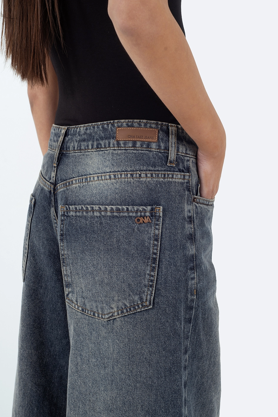 Jean Baggy Sasha Dark Blue - Imagen 5