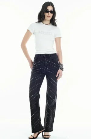 Jean Stud Flare Fit