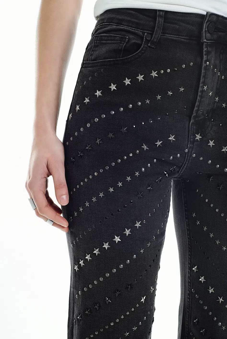 Jean Stud Flare Fit - Imagen 3