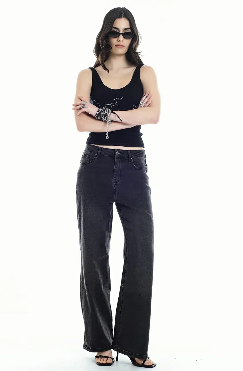 Jean The Punk Wide Leg Black - Imagen 2